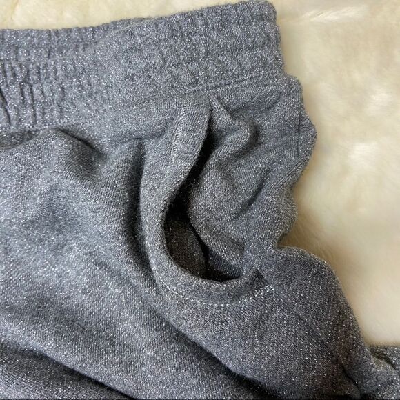 Adidas girls grey silver metallic joggers M 10 12 - Picture 3 of 5